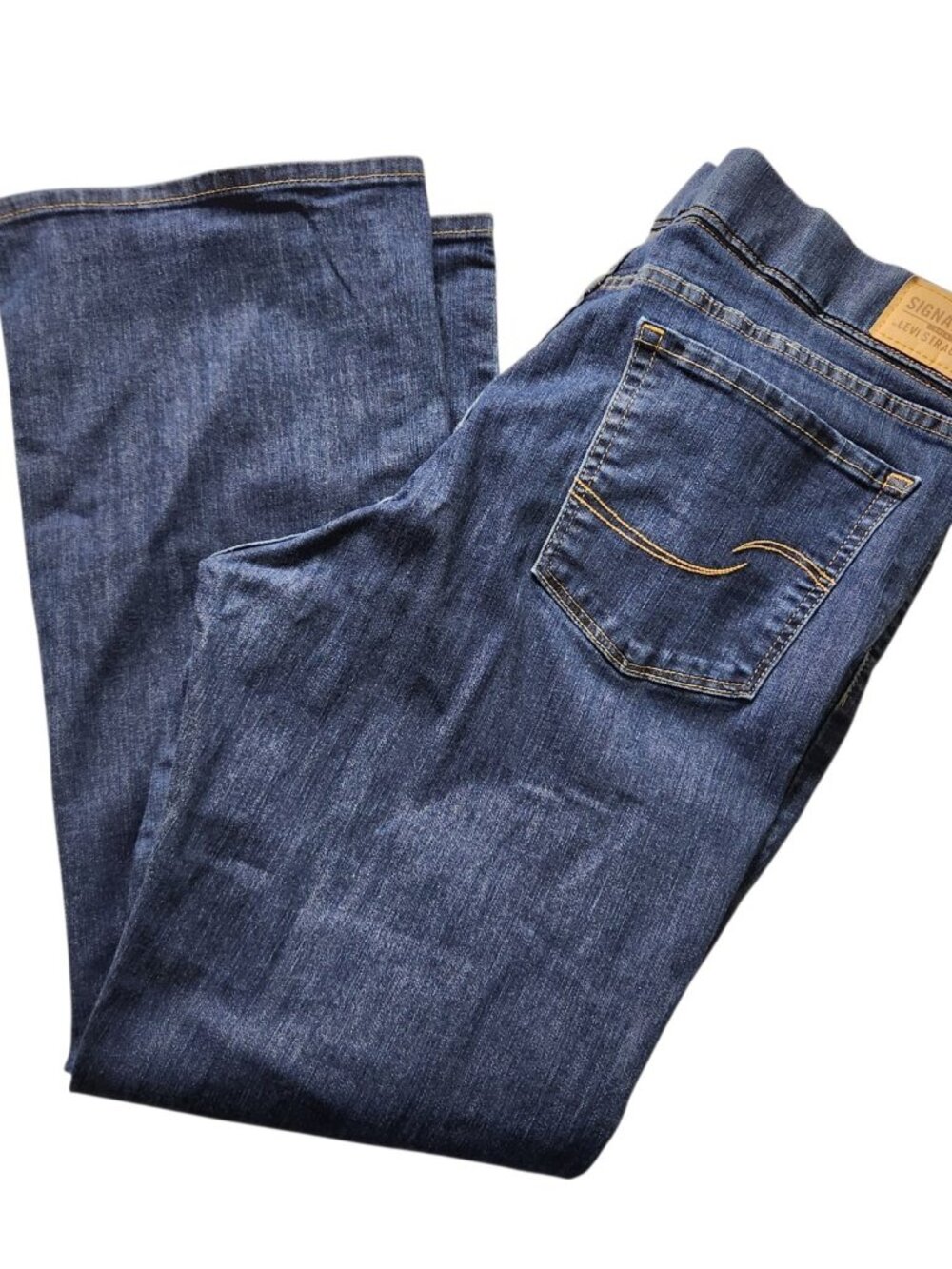 Levi Strauss Signature Totally Shaping Pull On Bootcut Jeans 16S 33x28